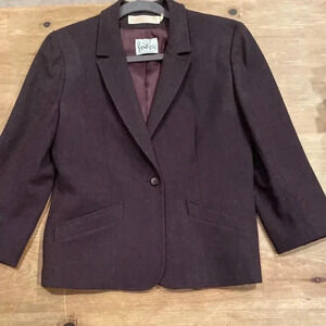 Pendleton Vintage Lou Rose Santa Barbara 100% Wool Blazer Sm/Med Preppy Elegant